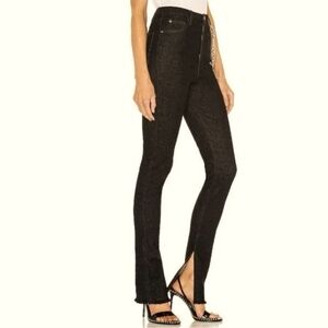 Weworewhat black jeans distressed slit hem size 27